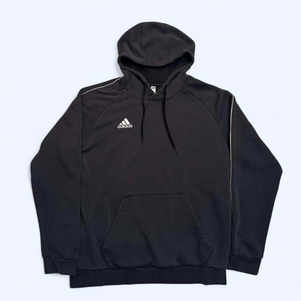Adidas black pullover hoodie minimalist athleisure essential